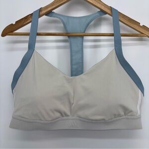 adidas Women Performance All Me 3‎ Stripe Sport Bra Raw White Sz XL Sporty